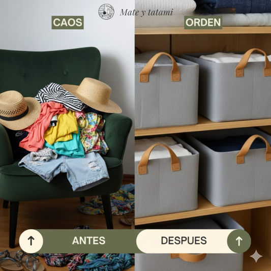 Organizador de ropa para la calma visual