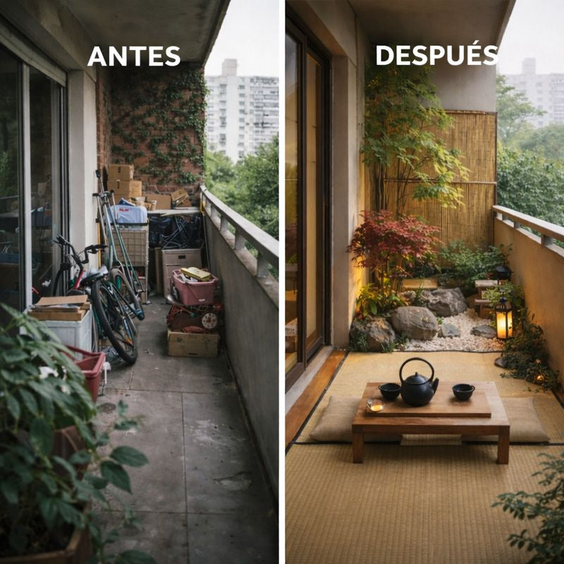 Cómo crear un patio japonés en tu balcón