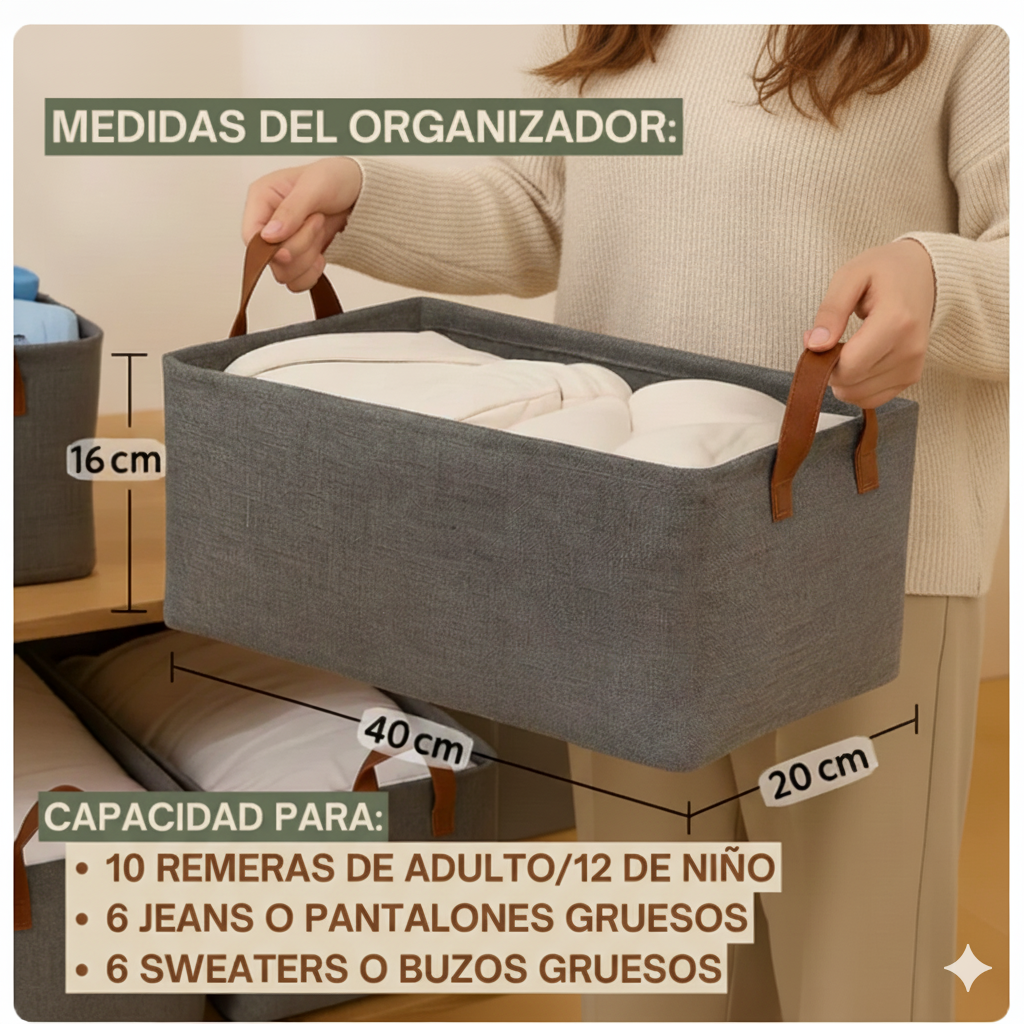 Organizador de ropa para la calma visual